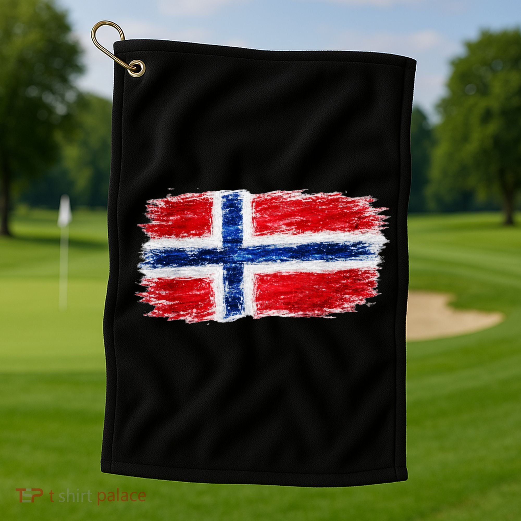 Football Soccer Norway Flag World Fan Golf Towel