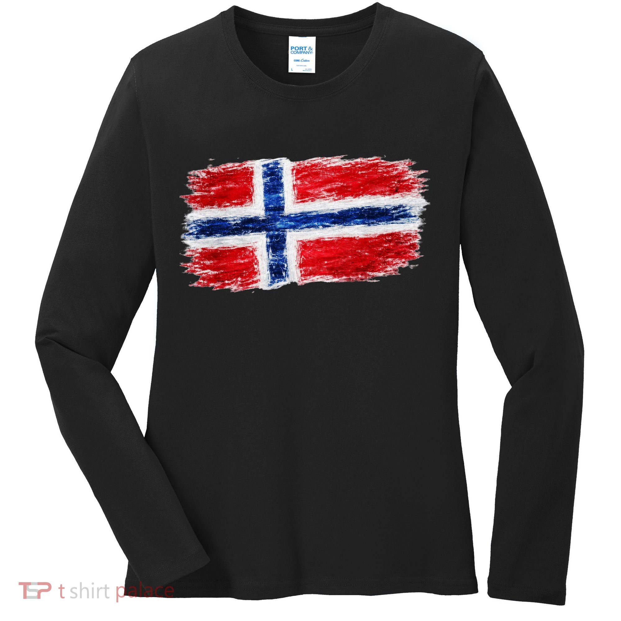 Football Soccer Norway Flag World Fan Women's Long Sleeve Shirt