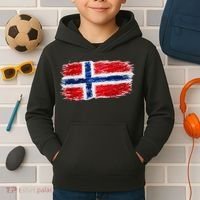 Football Soccer Norway Flag World Fan Kids Hoodie thumb 2
