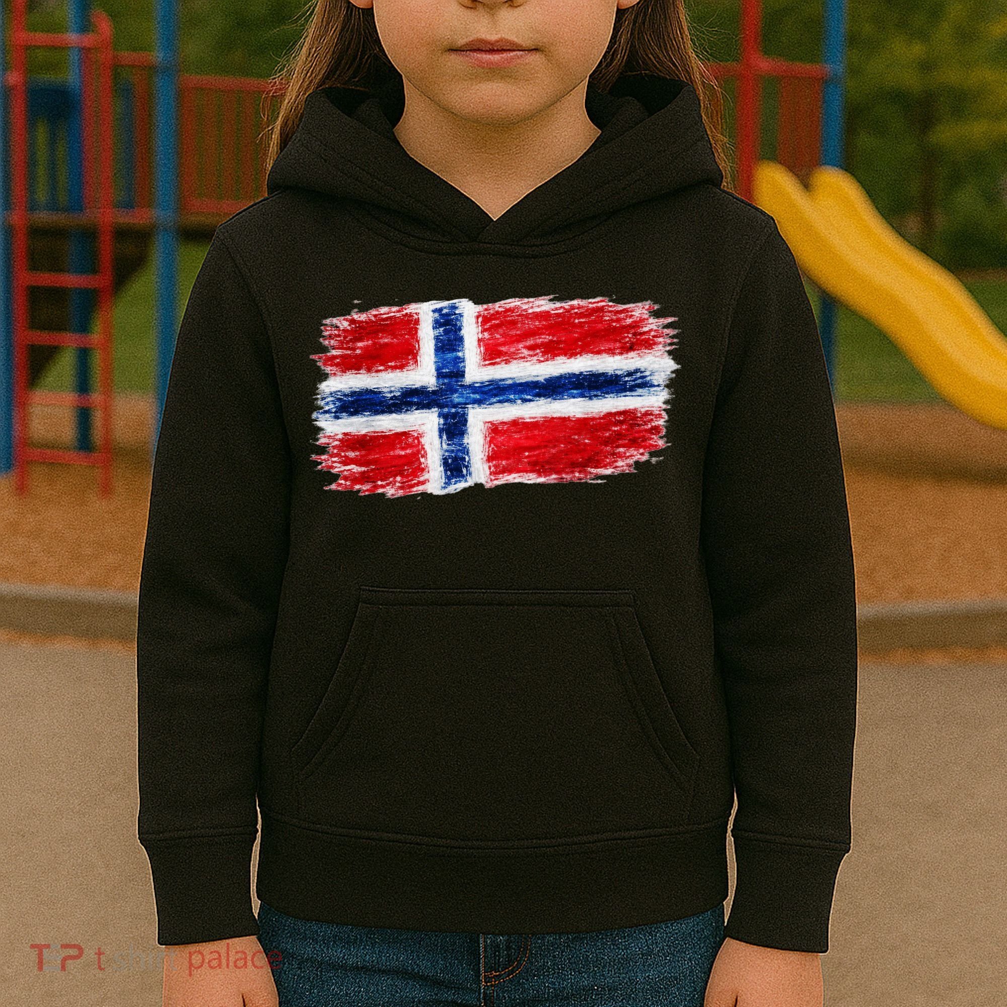 Football Soccer Norway Flag World Fan Kids Hoodie