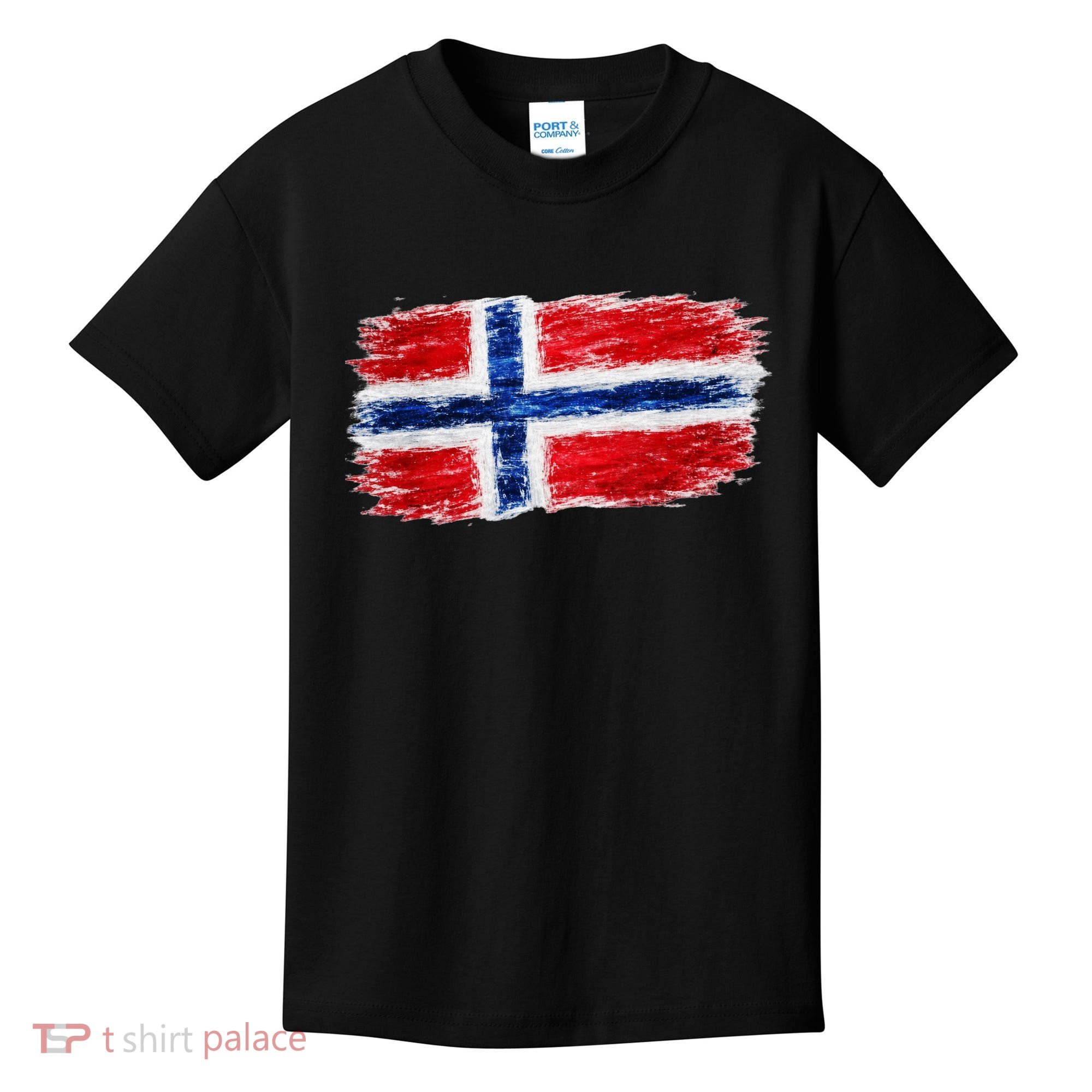 Football Soccer Norway Flag World Fan Kids T-Shirt