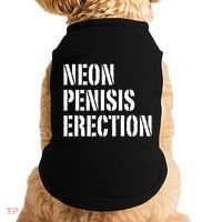 Funny Saying Neon Penisis Erection Doggie Tank thumb 0