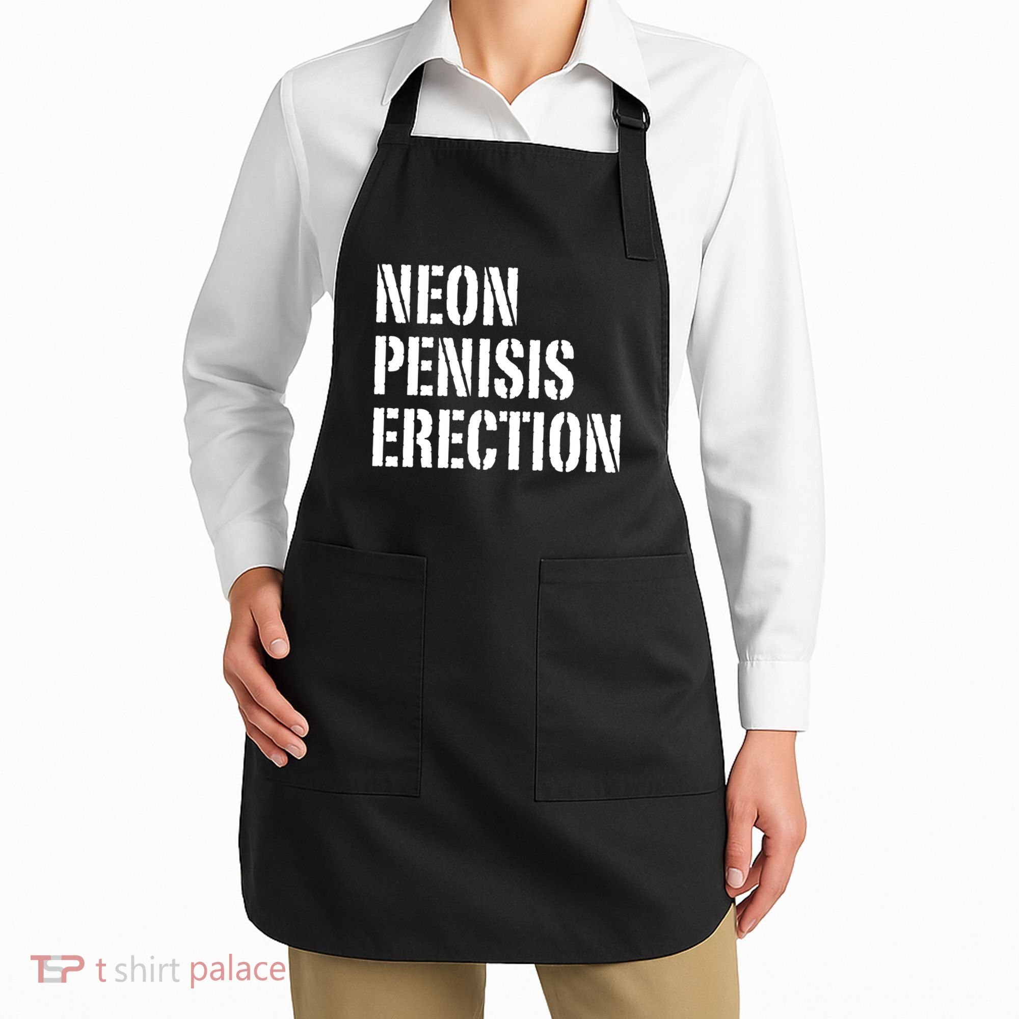 Funny Saying Neon Penisis Erection Apron