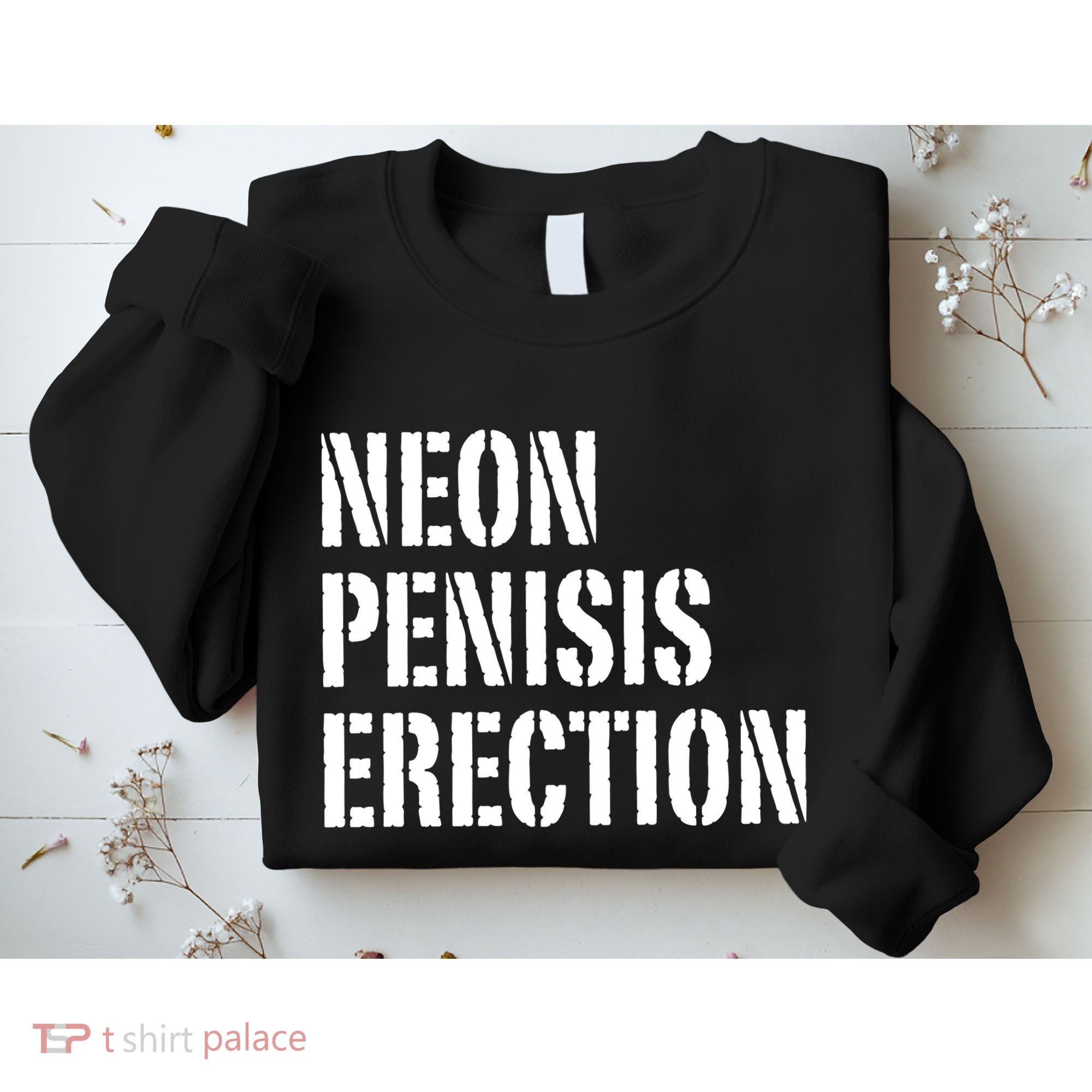 Funny Saying Neon Penisis Erection Sweatshirt