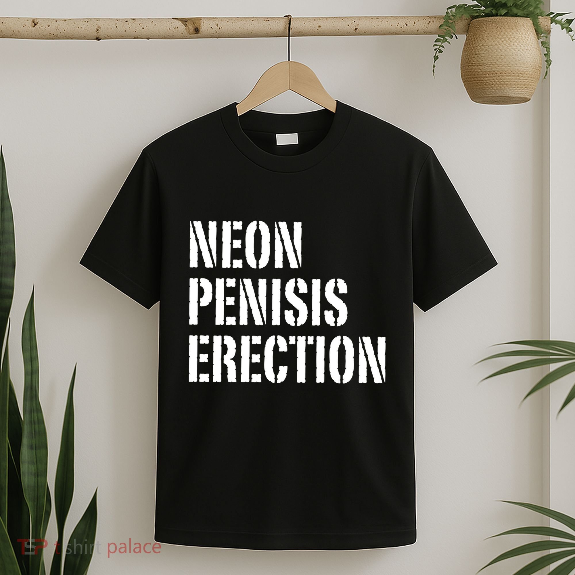 Funny Saying Neon Penisis Erection T-Shirt