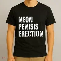 Funny Saying Neon Penisis Erection T-Shirt thumb 3