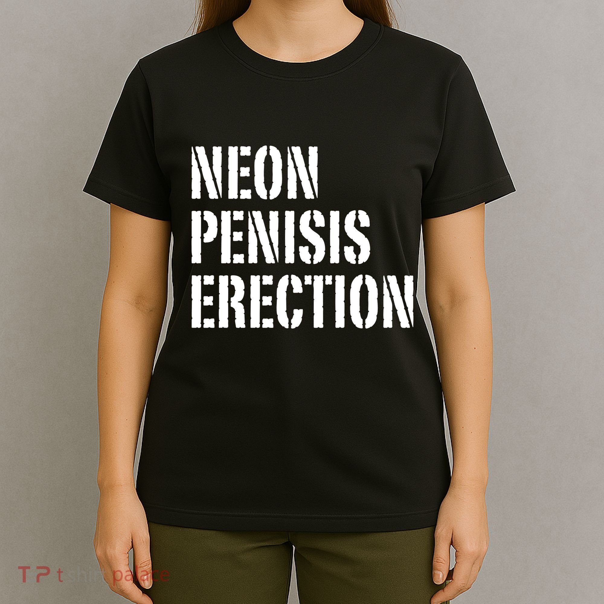 Funny Saying Neon Penisis Erection T-Shirt
