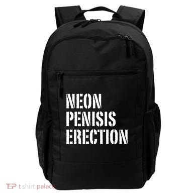 Funny Saying Neon Penisis Erection Backpack