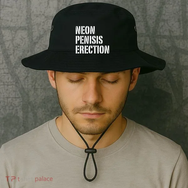 Funny Saying Neon Penisis Erection Bucket Hat