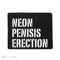 Funny Saying Neon Penisis Erection Mousepad thumb 0