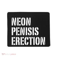 Funny Saying Neon Penisis Erection Mousepad thumb 0