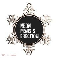 Funny Saying Neon Penisis Erection Ornament thumb 0