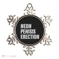 Funny Saying Neon Penisis Erection Ornament thumb 0