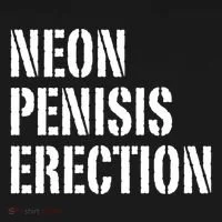 Funny Saying Neon Penisis Erection Ornament thumb 1