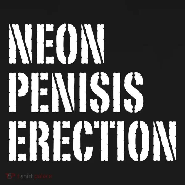 Funny Saying Neon Penisis Erection Ornament