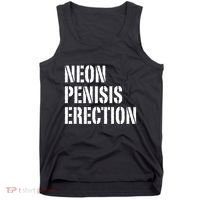 Funny Saying Neon Penisis Erection Tank Top thumb 0