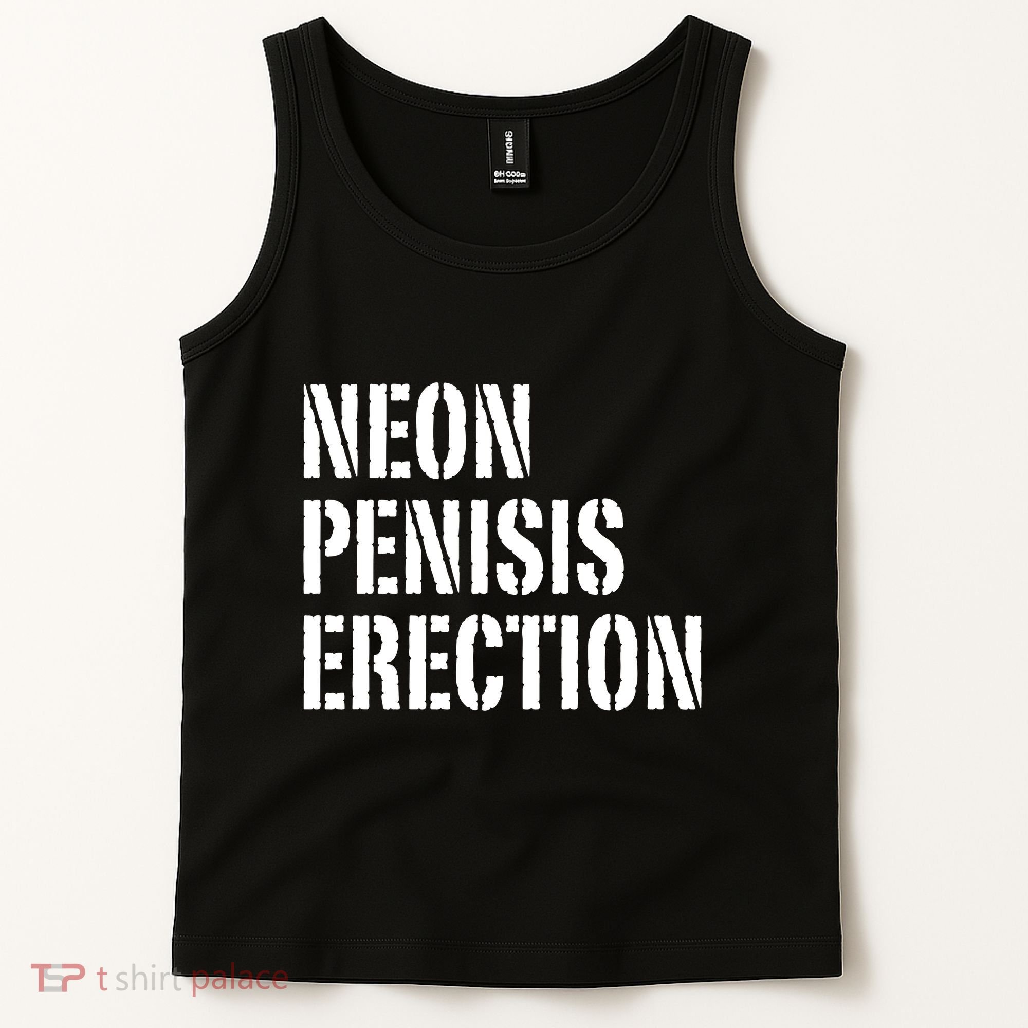 Funny Saying Neon Penisis Erection Tank Top