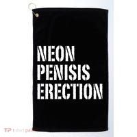 Funny Saying Neon Penisis Erection Golf Towel thumb 0