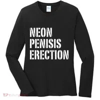 Funny Saying Neon Penisis Erection Women's Long Sleeve Shirt thumb 0