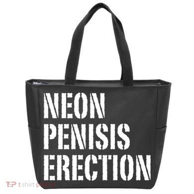 Funny Saying Neon Penisis Erection Tote Bag