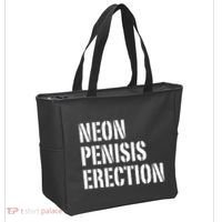 Funny Saying Neon Penisis Erection Tote Bag thumb 2