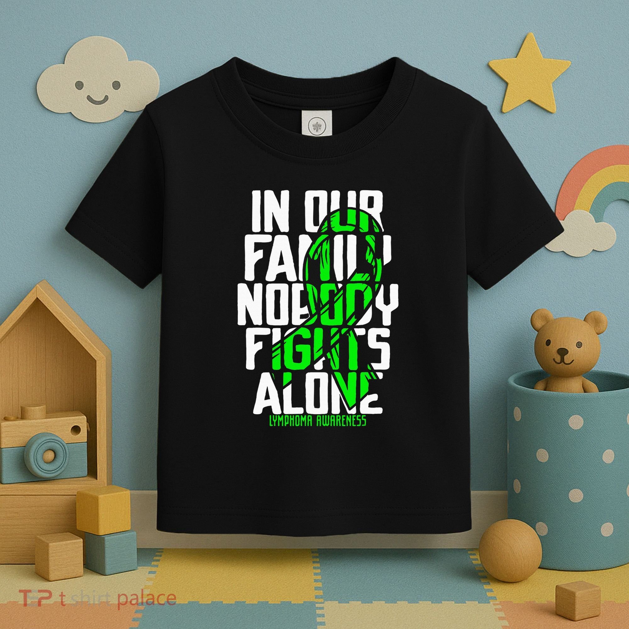 Family Support Non HodgkinS Lymphoma Cancer Awareness Toddler T-Shirt