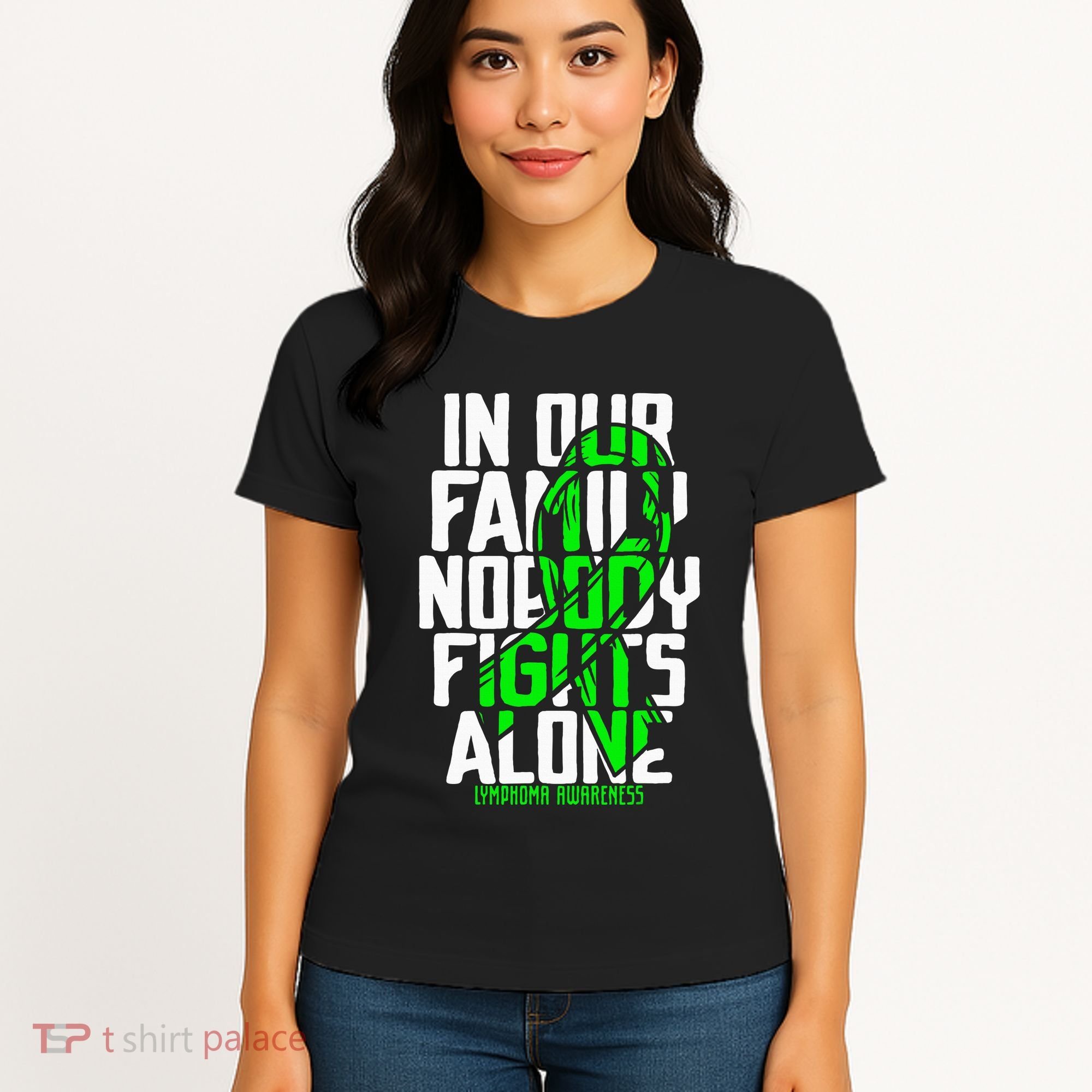 Family Support Non HodgkinS Lymphoma Cancer Awareness Women's T-Shirt