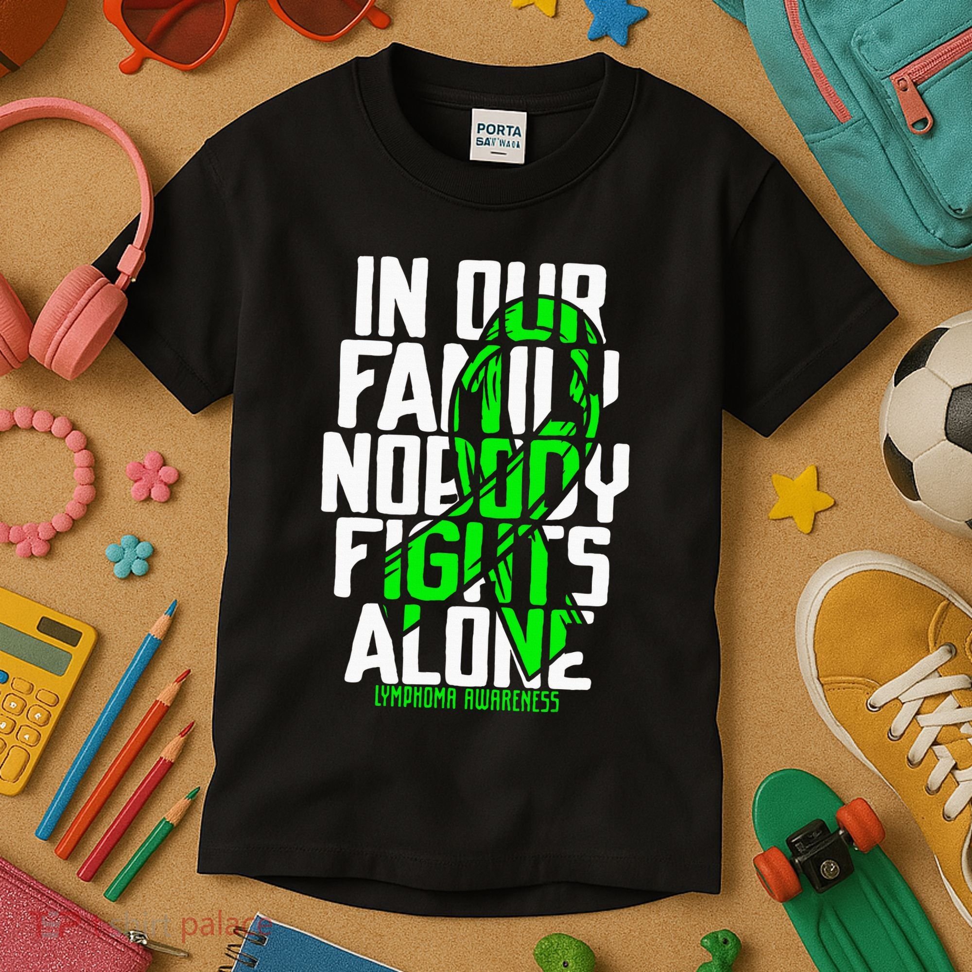 Family Support Non HodgkinS Lymphoma Cancer Awareness Kids T-Shirt