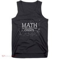 Funny Science Nerd Math The Only Subject That Counts Math Tank Top thumb 0