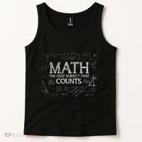 Funny Science Nerd Math The Only Subject That Counts Math Tank Top thumb 2