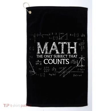 Funny Science Nerd Math The Only Subject That Counts Math Golf Towel