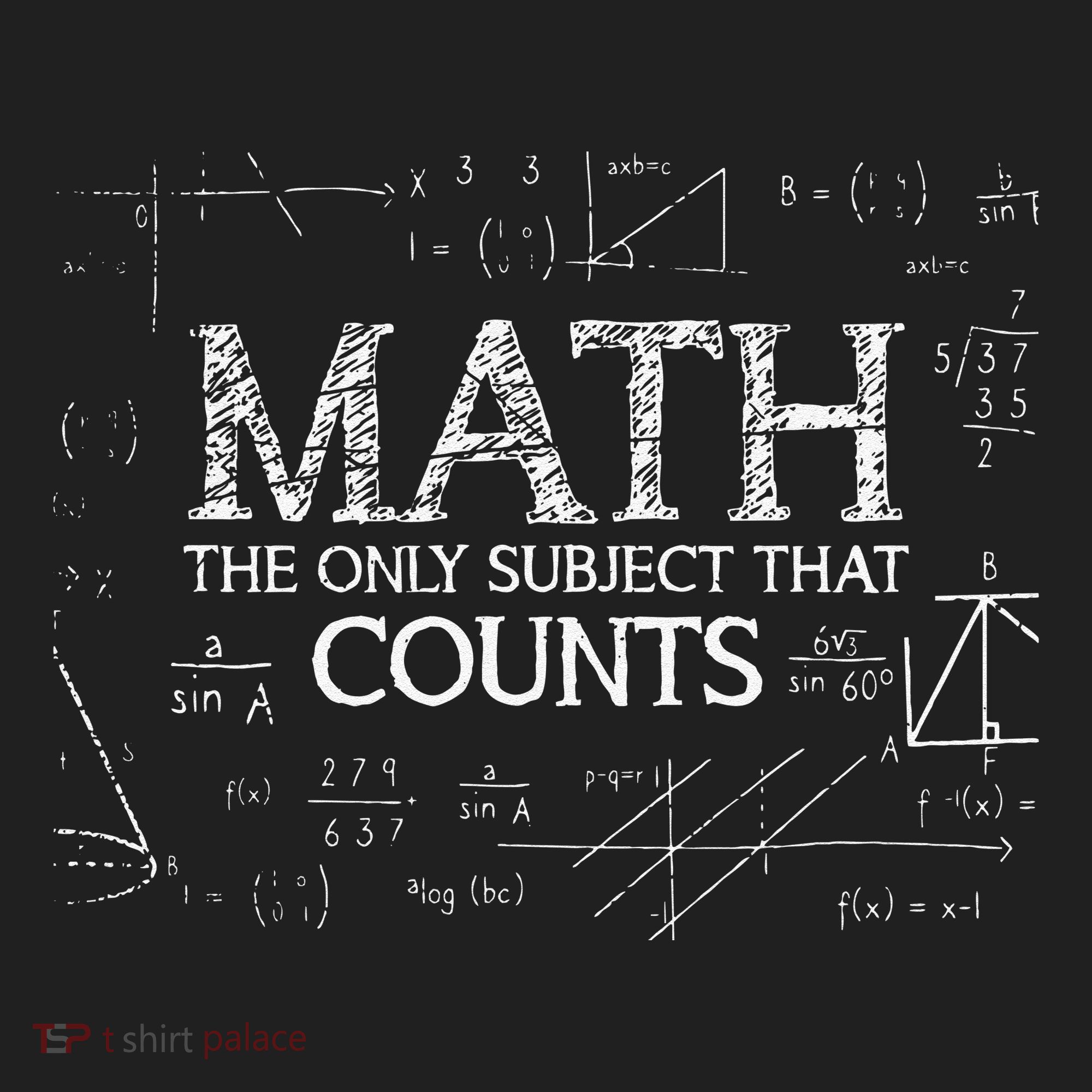 Funny Science Nerd Math The Only Subject That Counts Math Golf Towel
