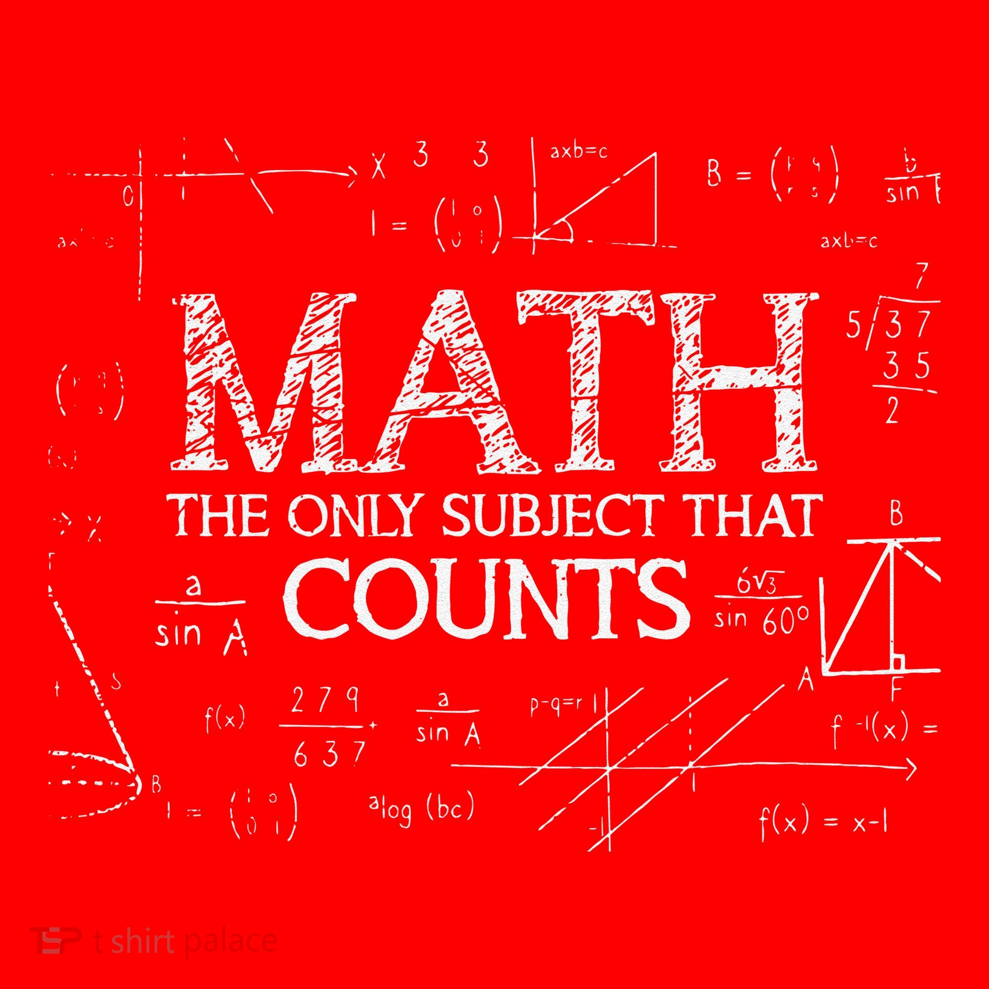 Funny Science Nerd Math The Only Subject That Counts Math Santa Hat