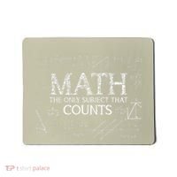 Funny Science Nerd Math The Only Subject That Counts Math Mousepad thumb 0