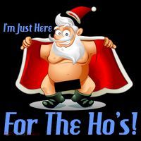 Funny Santa Nude Censored Just Here For The Ho's Coffee Mug thumb 5