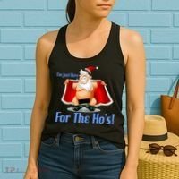 Funny Santa Nude Censored Just Here For The Ho's Women's Tank Top thumb 2