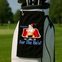 Funny Santa Nude Censored Just Here For The Ho's Golf Towel thumb 2