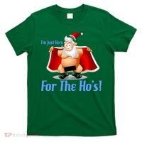 Funny Santa Nude Censored Just Here For The Ho's T-Shirt thumb 0