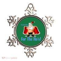 Funny Santa Nude Censored Just Here For The Ho's Ornament thumb 0