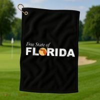 Free State Of Florida Golf Towel thumb 1
