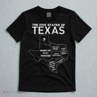 Five States Of Texas Funny Maps Of Dallas Houston Austin T-Shirt thumb 5