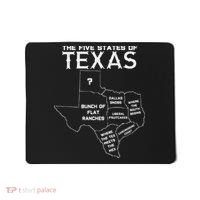 Five States Of Texas Funny Maps Of Dallas Houston Austin Mousepad thumb 0