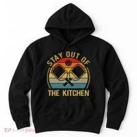 Funny Stay Out Of The Kitchen Pickleball Dad Mom Hoodie thumb 0