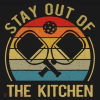 Funny Stay Out Of The Kitchen Pickleball Dad Mom Sweatshirt thumb 3