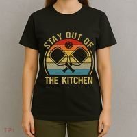 Funny Stay Out Of The Kitchen Pickleball Dad Mom T-Shirt thumb 4
