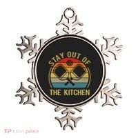 Funny Stay Out Of The Kitchen Pickleball Dad Mom Ornament thumb 0