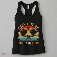 Funny Stay Out Of The Kitchen Pickleball Dad Mom Women's Tank Top thumb 3