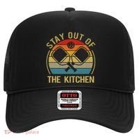 Funny Stay Out Of The Kitchen Pickleball Dad Mom Hat thumb 0