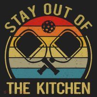 Funny Stay Out Of The Kitchen Pickleball Dad Mom Hat thumb 2