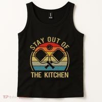 Funny Stay Out Of The Kitchen Pickleball Dad Mom Tank Top thumb 2